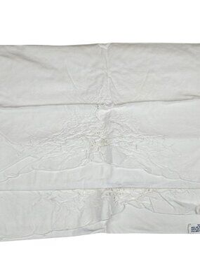 Vintage Imperial Elegance White Floral Embroidered Cotton Pillowcases Set Of 2 S
